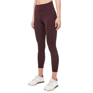 Lululemon In Movement Leggings 25" Dark Purple Everlux Sz 6